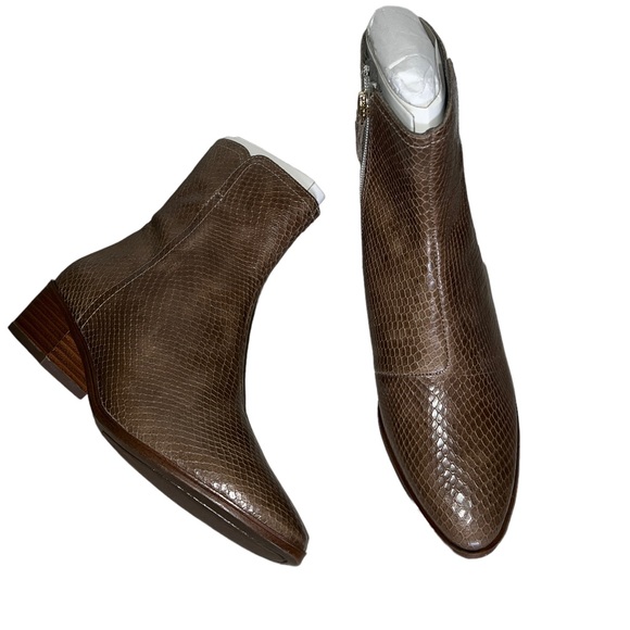 🤎 NWB! Rockport Brown Snakeskin Booties - Picture 7 of 13